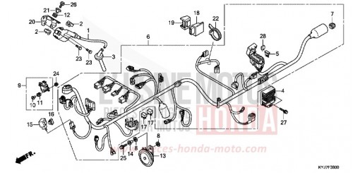 WIRE HARNESS (CBR250R) CBR250RD de 2013